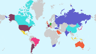 Karte von G20 Länder Thumbnail
