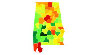 Alabama Population Density Thumbnail