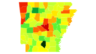Arkansas Population Density Thumbnail