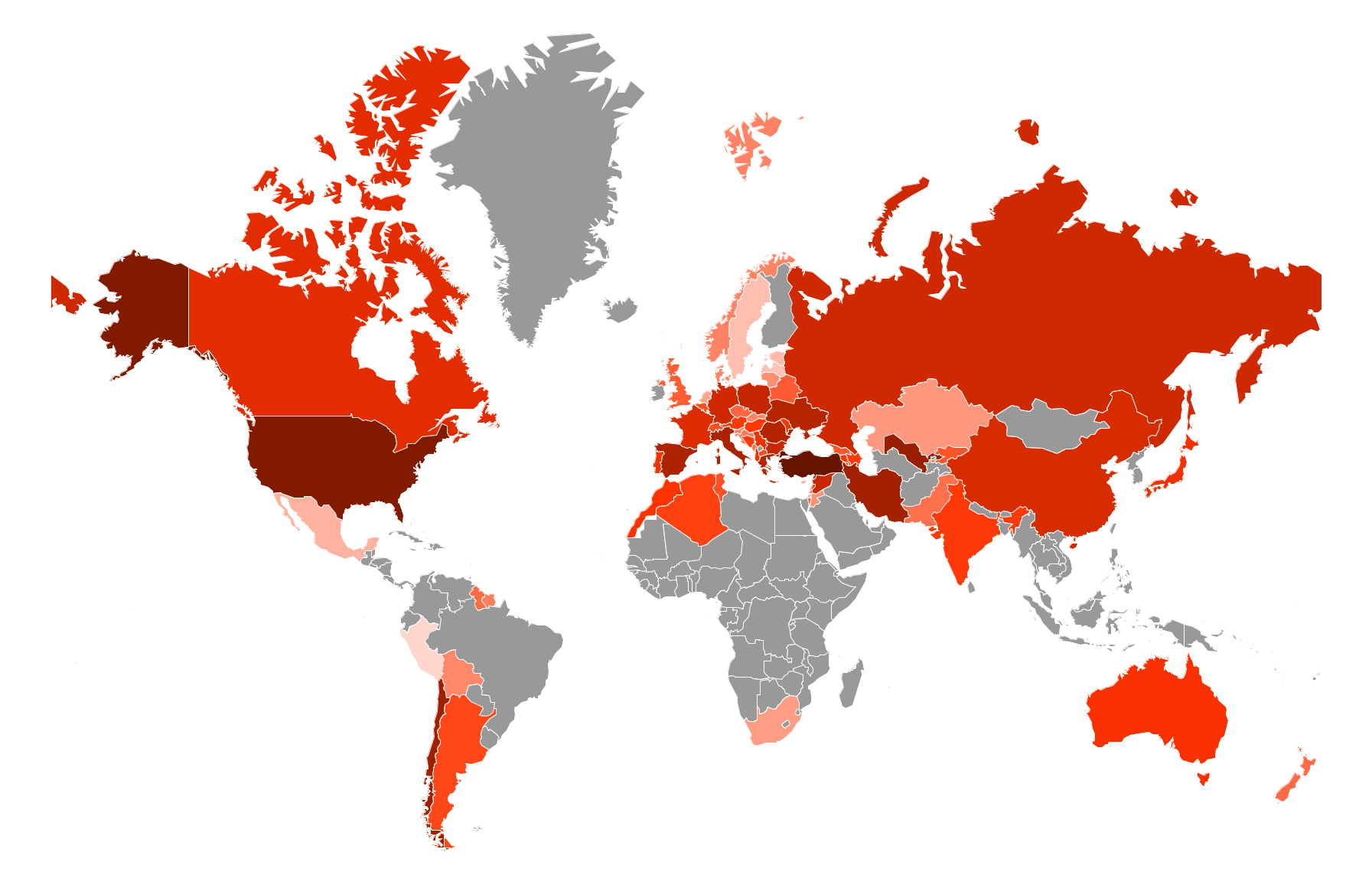 Principaux pays producteurs de cerises au monde