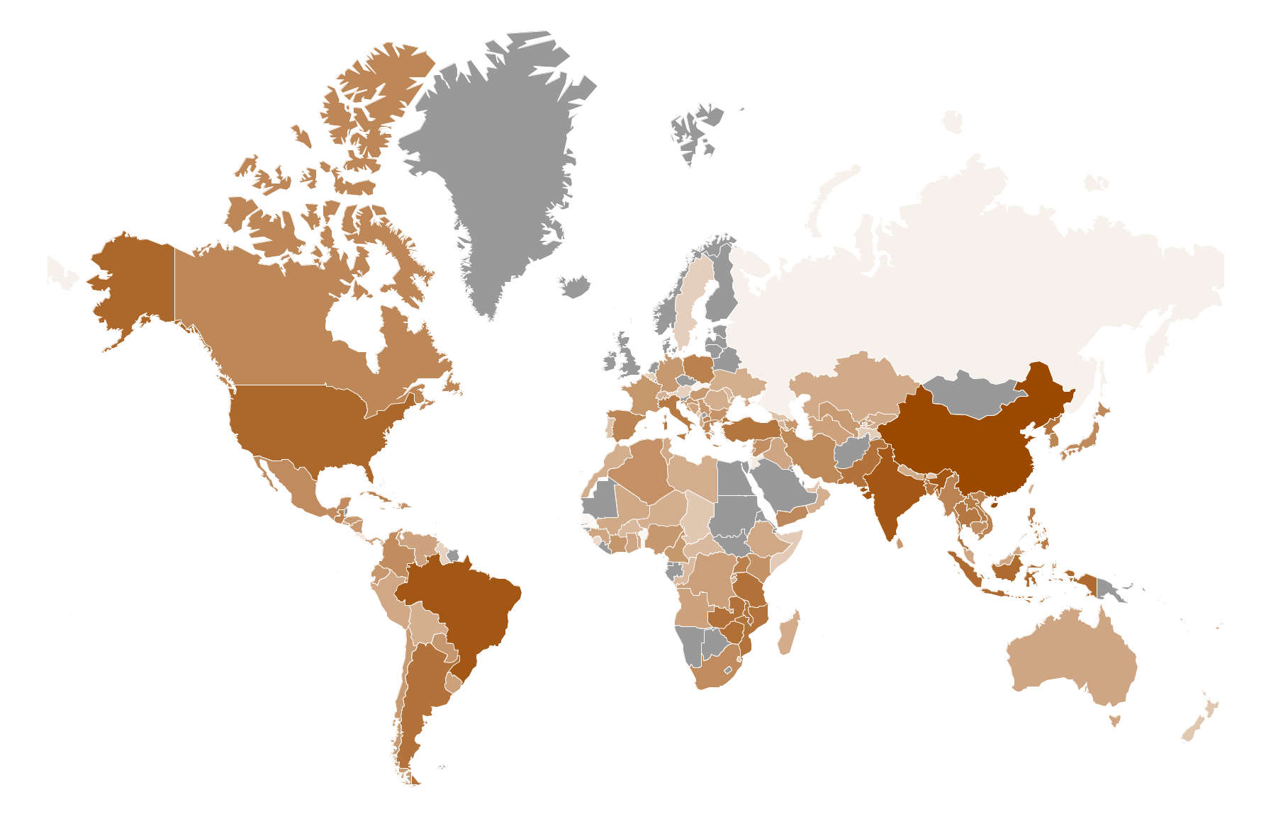 Production mondiale de tabac par pays