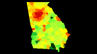 Georgia Population Density Thumbnail