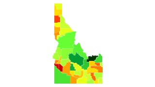 Idaho Population Density Thumbnail