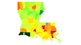 Louisiana Population Density Thumbnail