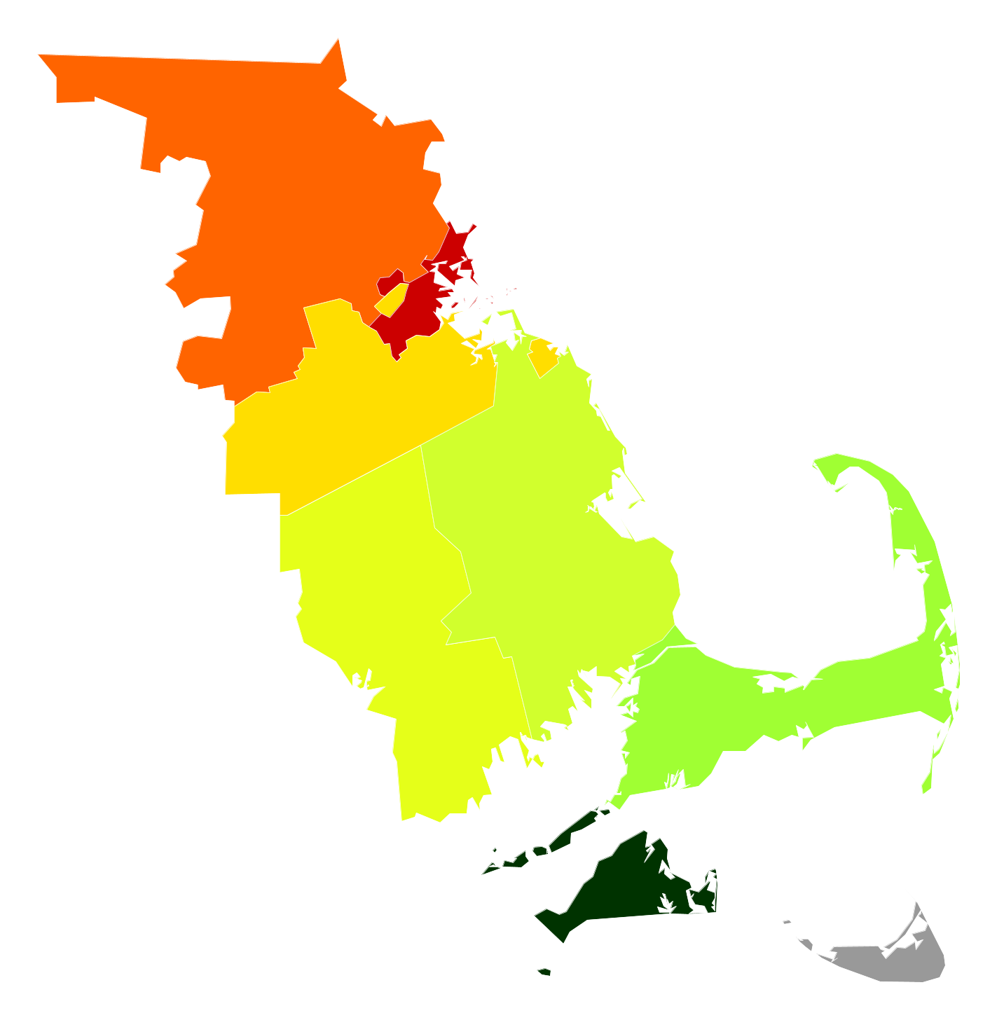 Massachusetts Population Density