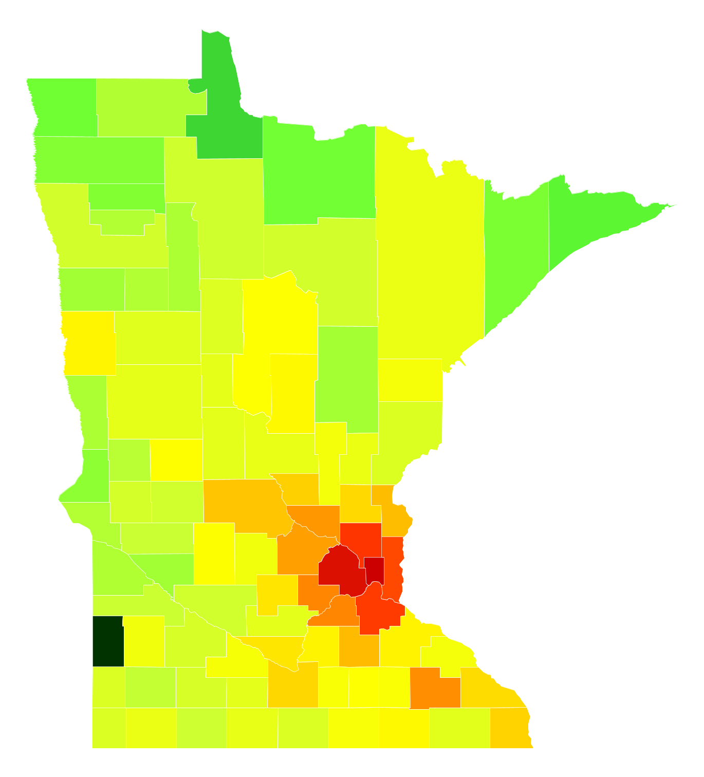MN Population Density Map
