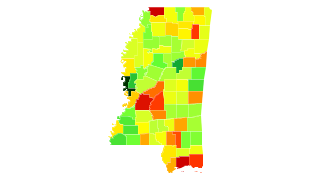 Mississippi Population Density Thumbnail