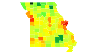 Missouri Population Density Thumbnail