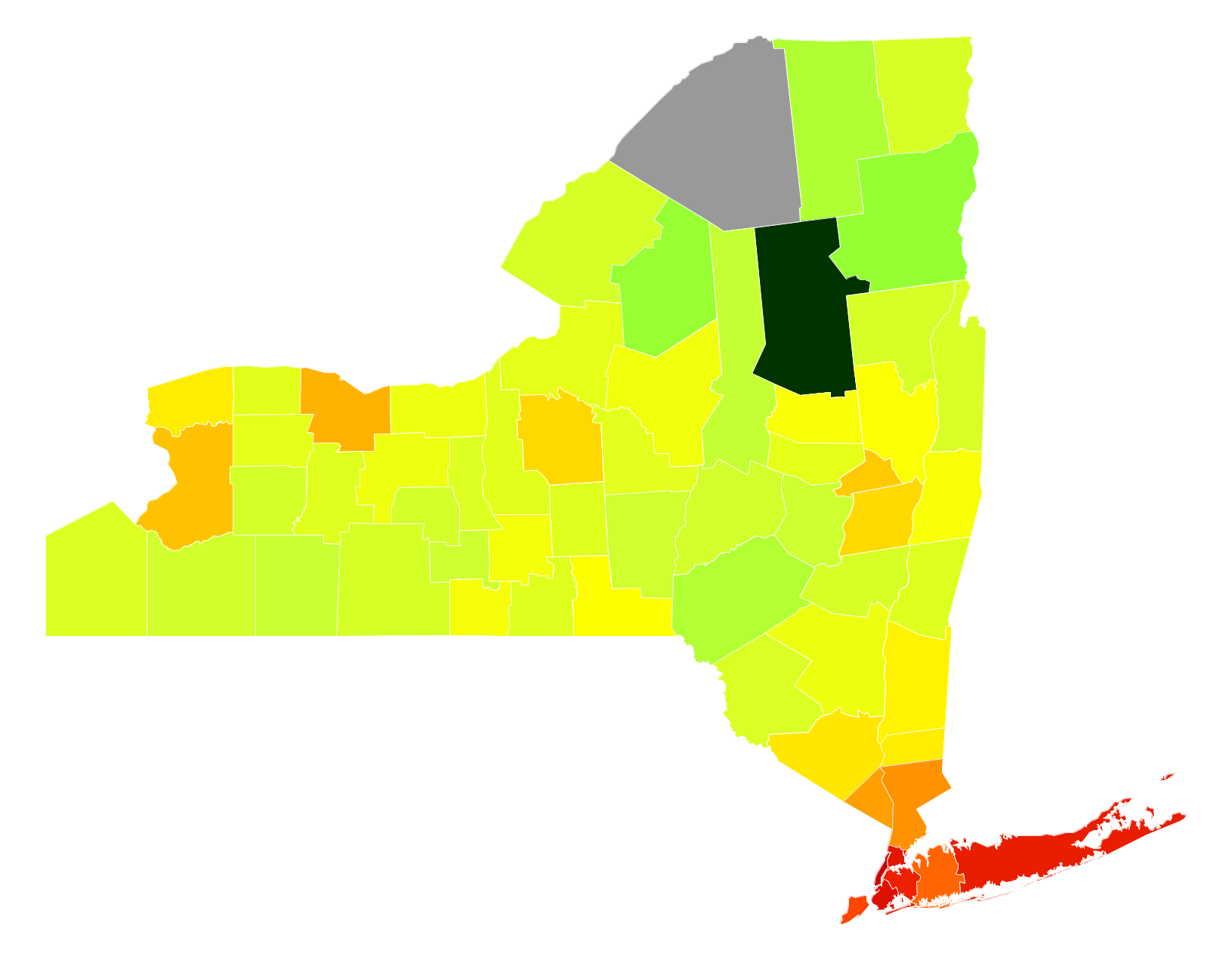 New York Population Density - AtlasBig.com