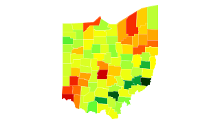 Ohio Population Density Thumbnail