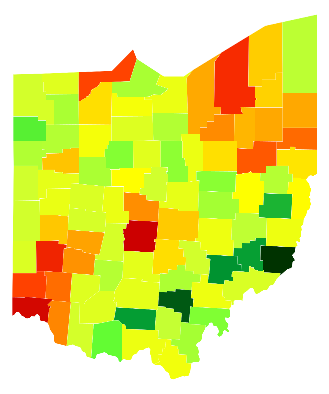 Ohio Population Density Map - Tupper Lake Ny Map