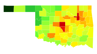 Oklahoma Population Density Thumbnail