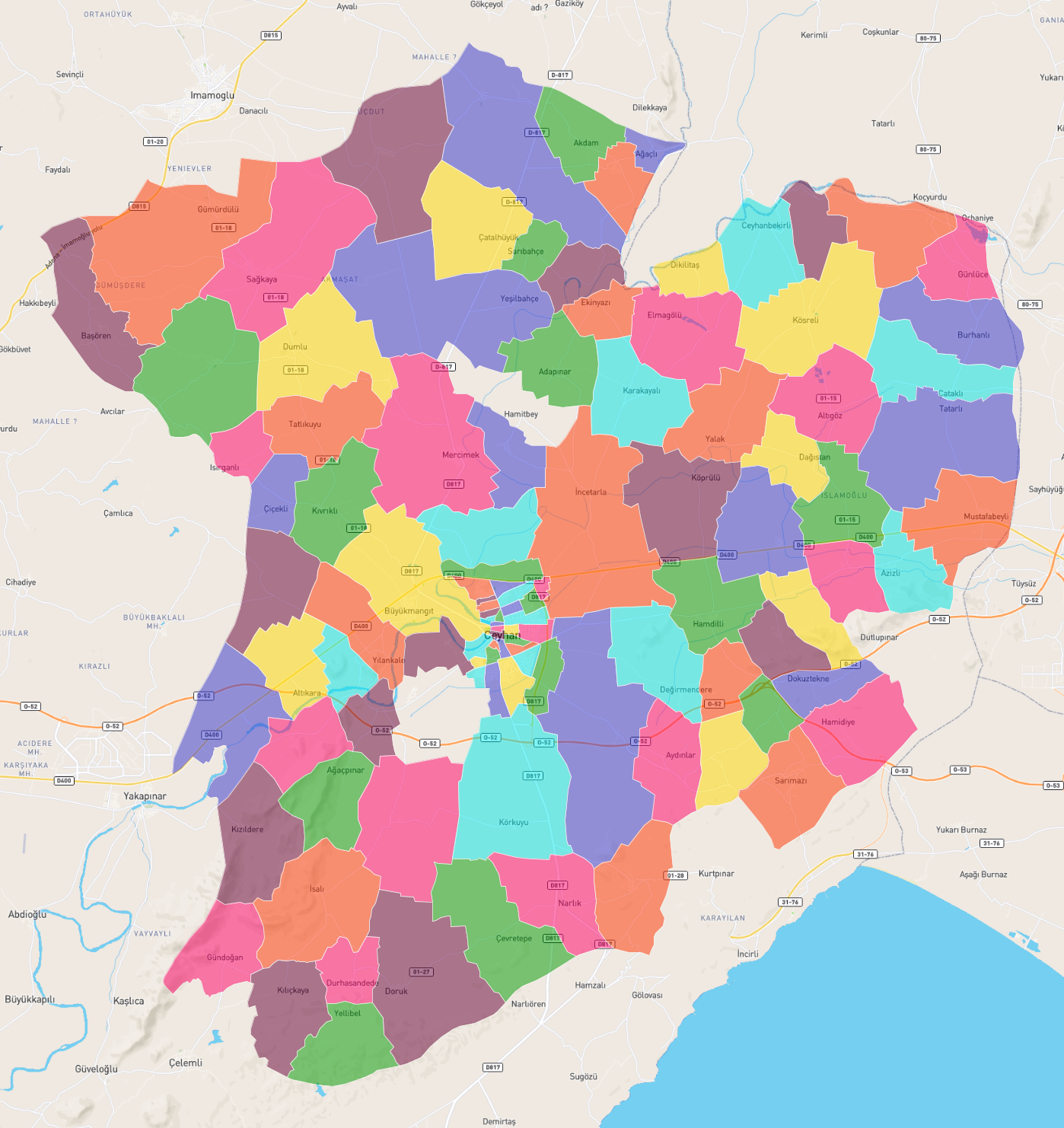 Adana Ceyhan In Mahalleleri Atlasbig Com