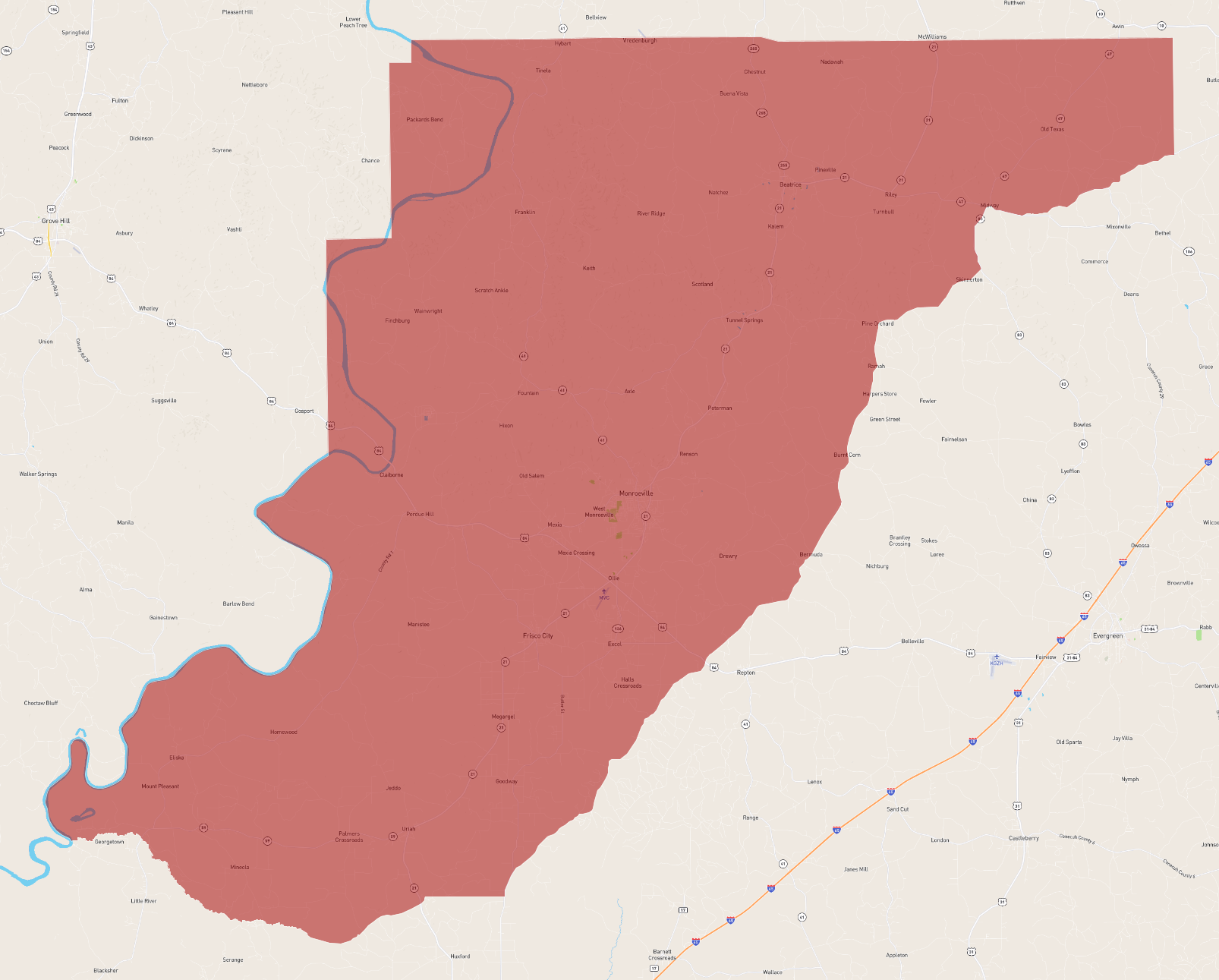 Alabama Monroe County