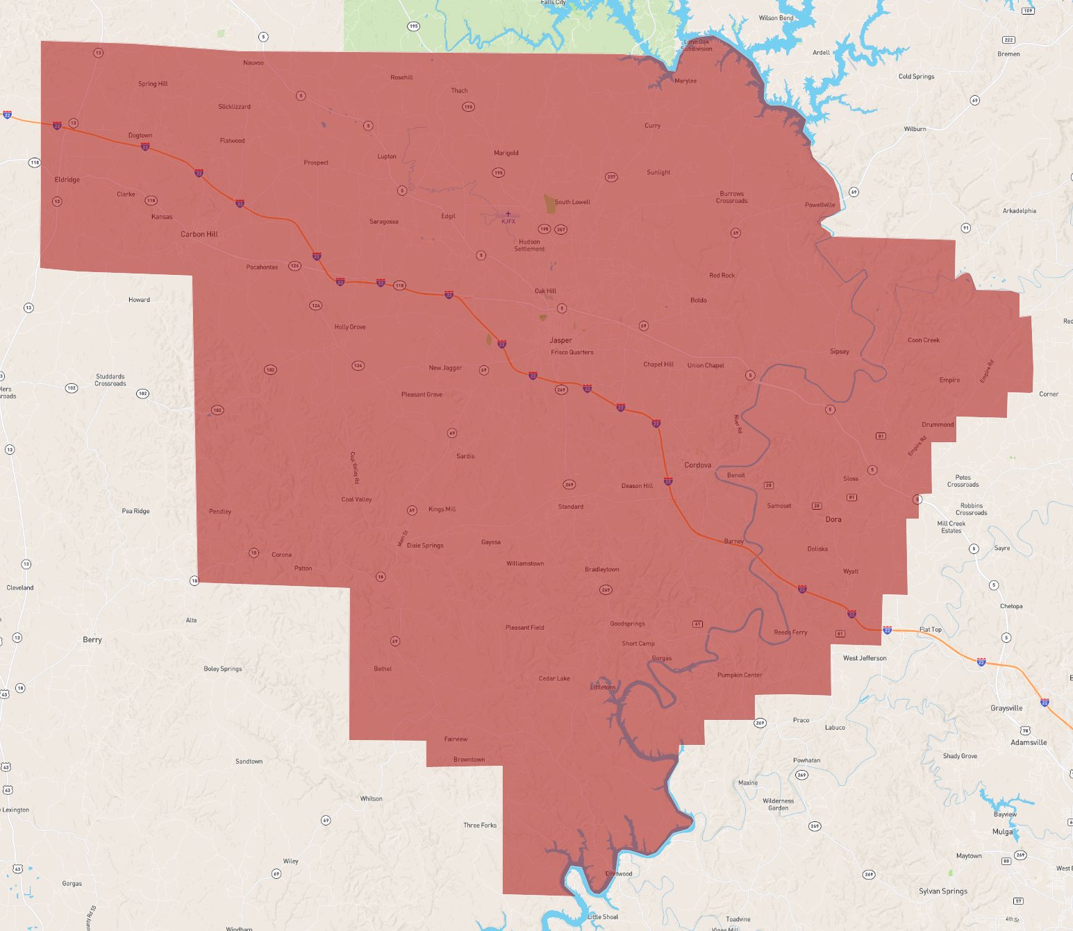 Alabama Walker County