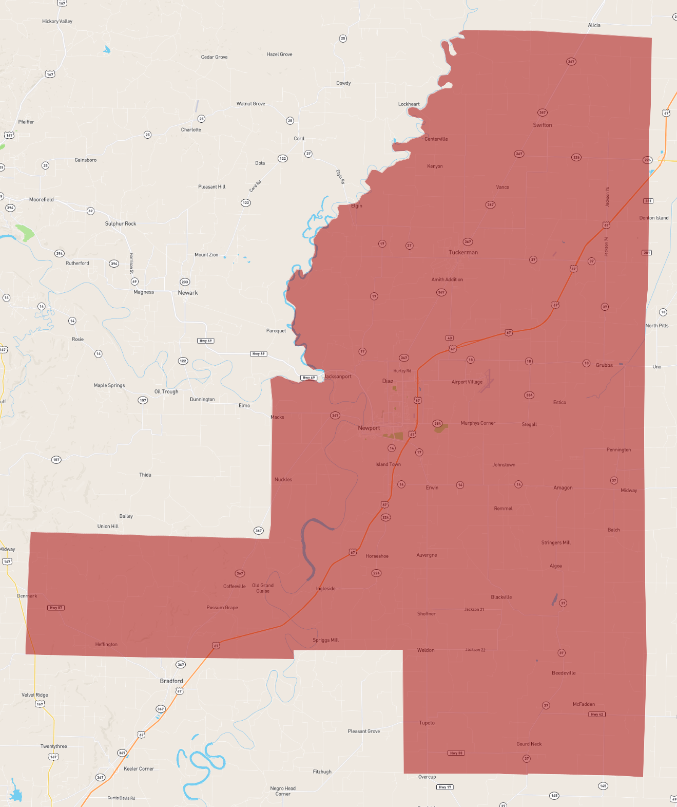 Arkansas Jackson County