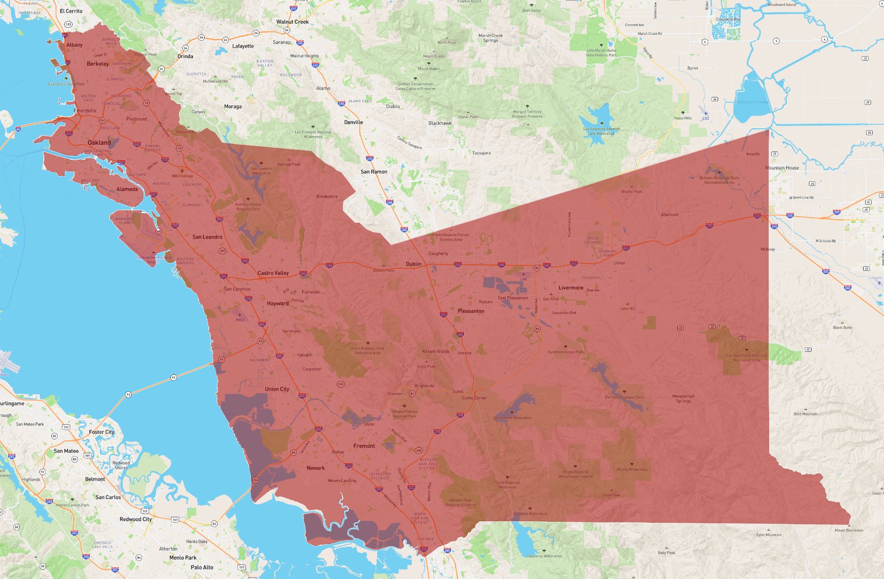 California Alameda County  AtlasBig.com