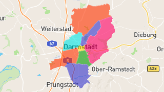 Darmstadt Postleitzahlen Karte - AtlasBig.com