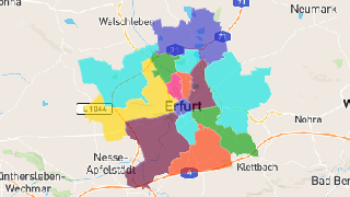 Erfurt Postleitzahlen Karte