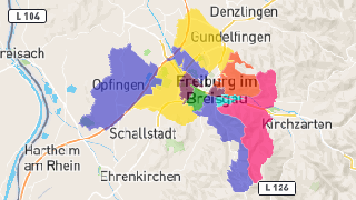 Freiburg im Breisgau Postleitzahlen Karte - AtlasBig.com