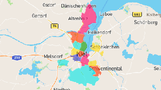 Kiel Postleitzahlen Karte - AtlasBig.com