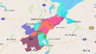Lübeck Postleitzahlen Karte - AtlasBig.com