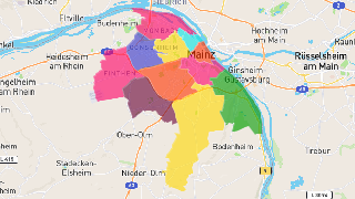 Mainz Postleitzahlen Karte - AtlasBig.com