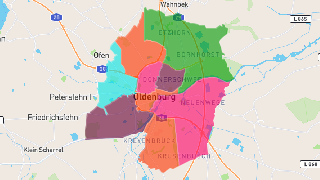 Oldenburg Postleitzahlen Karte - AtlasBig.com