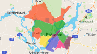 Potsdam Postleitzahlen Karte - AtlasBig.com