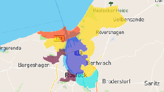 Rostock Postleitzahlen Karte - AtlasBig.com