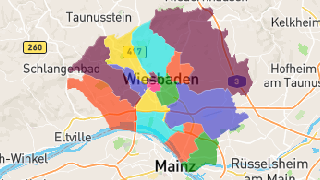Wiesbaden Postleitzahlen Karte - AtlasBig.com