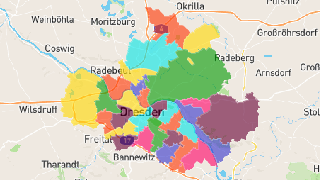Dresden Postleitzahlen Karte - AtlasBig.com