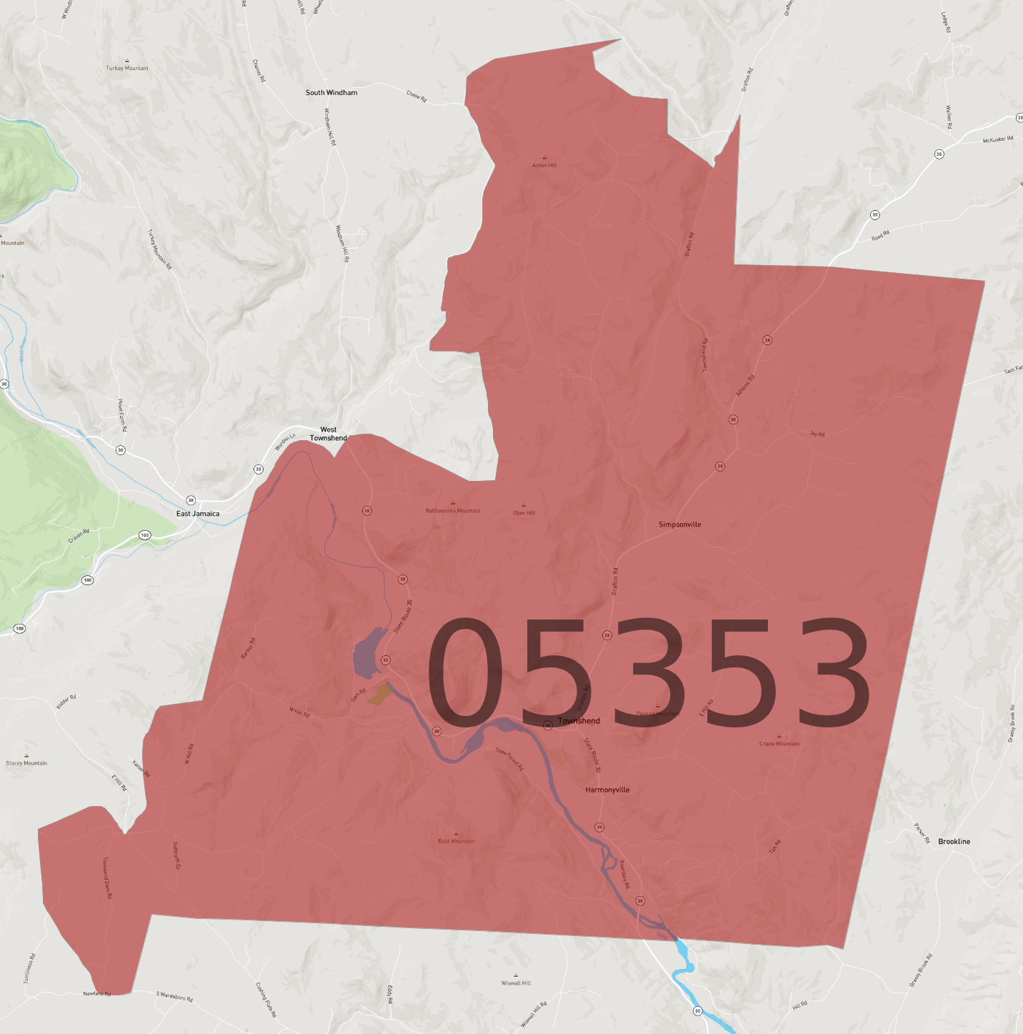 Zip Code 05353