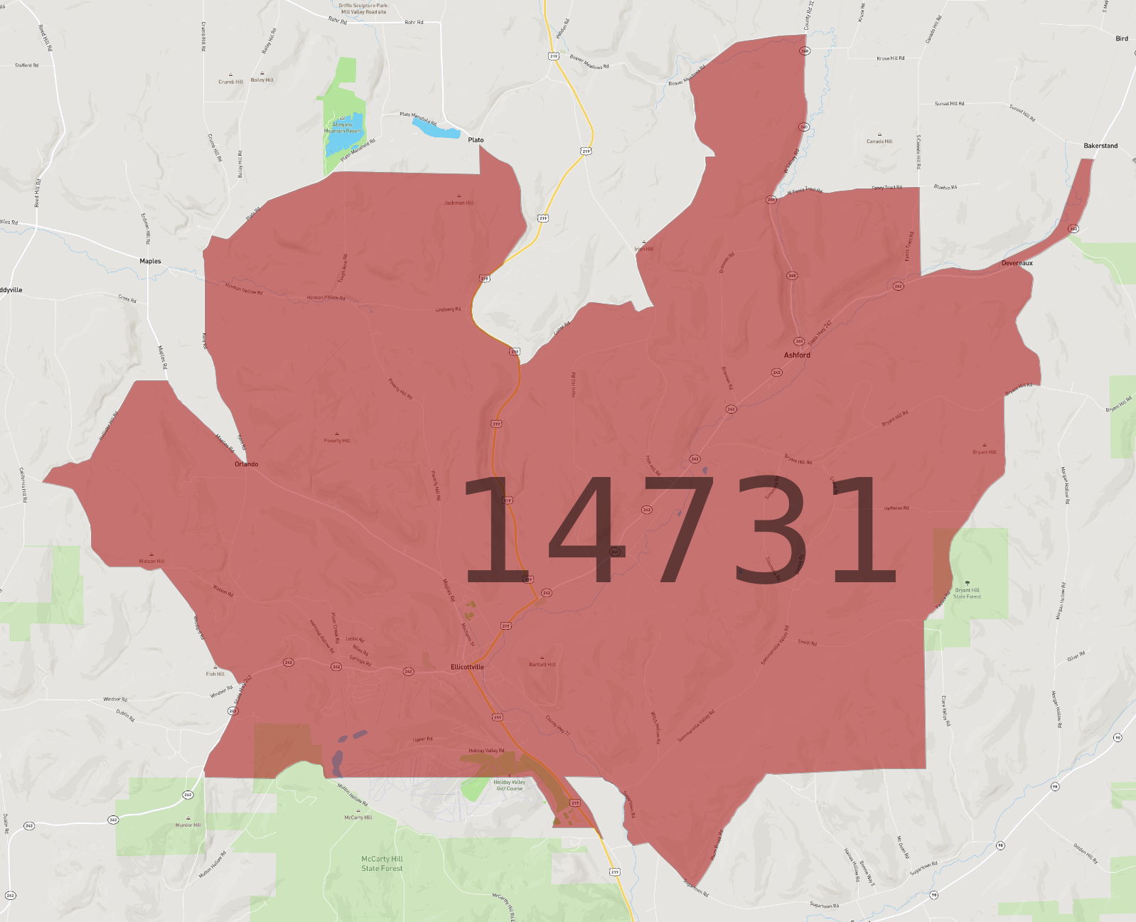 Zip code 14731