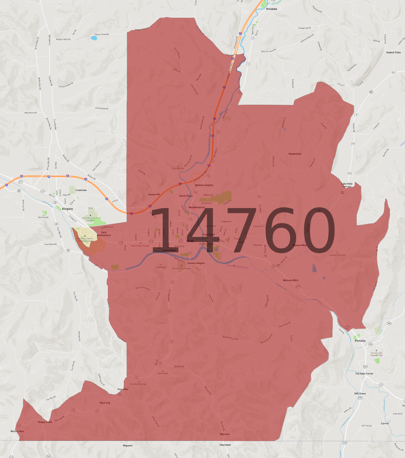 Zip Code 14760