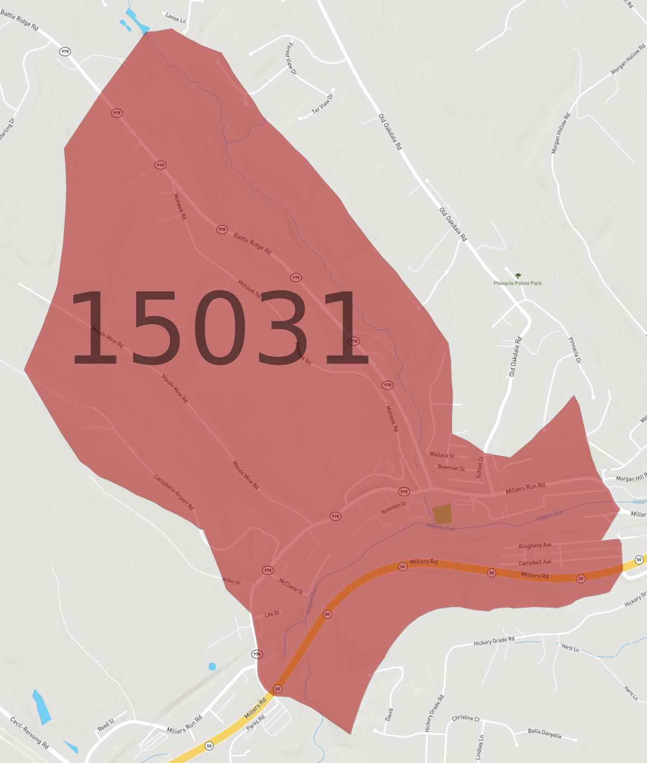 Zip code 15031