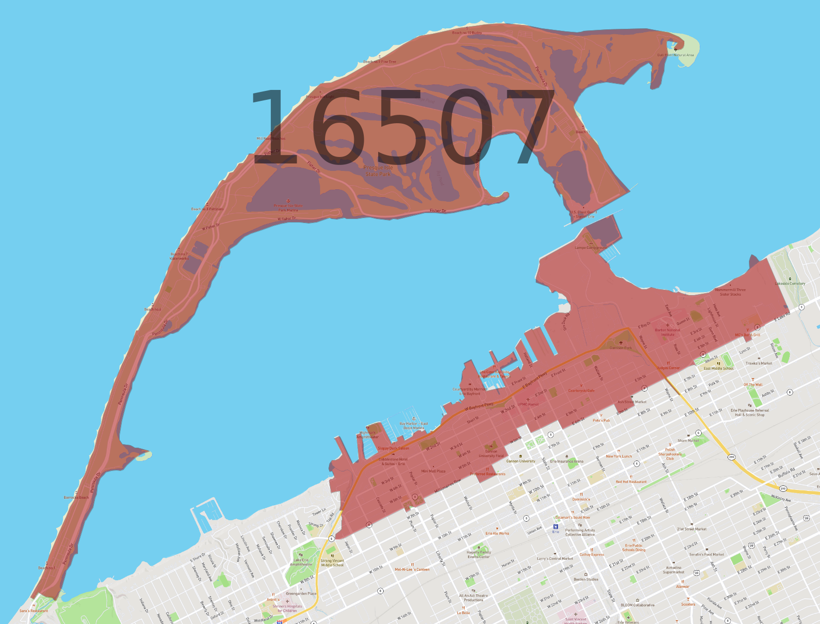 Zip Code 16507