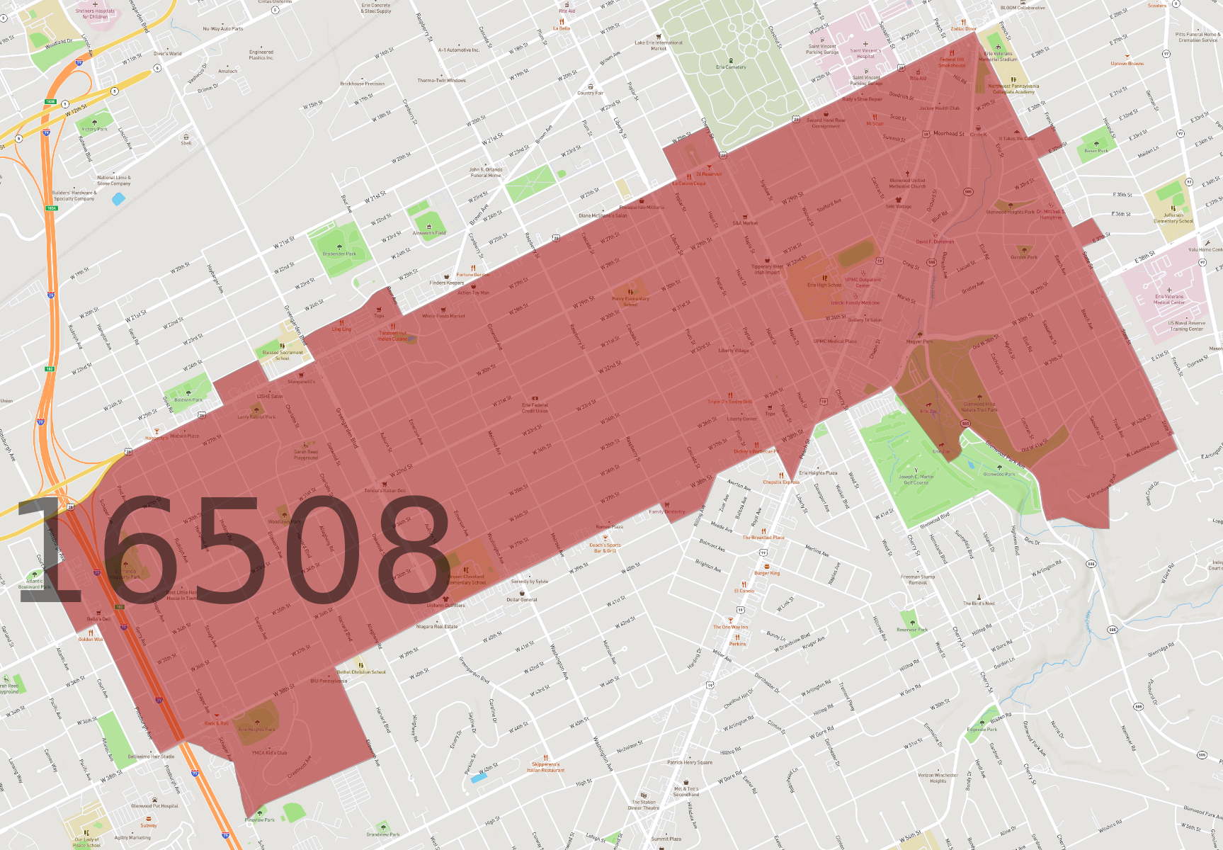 Zip Code 16508