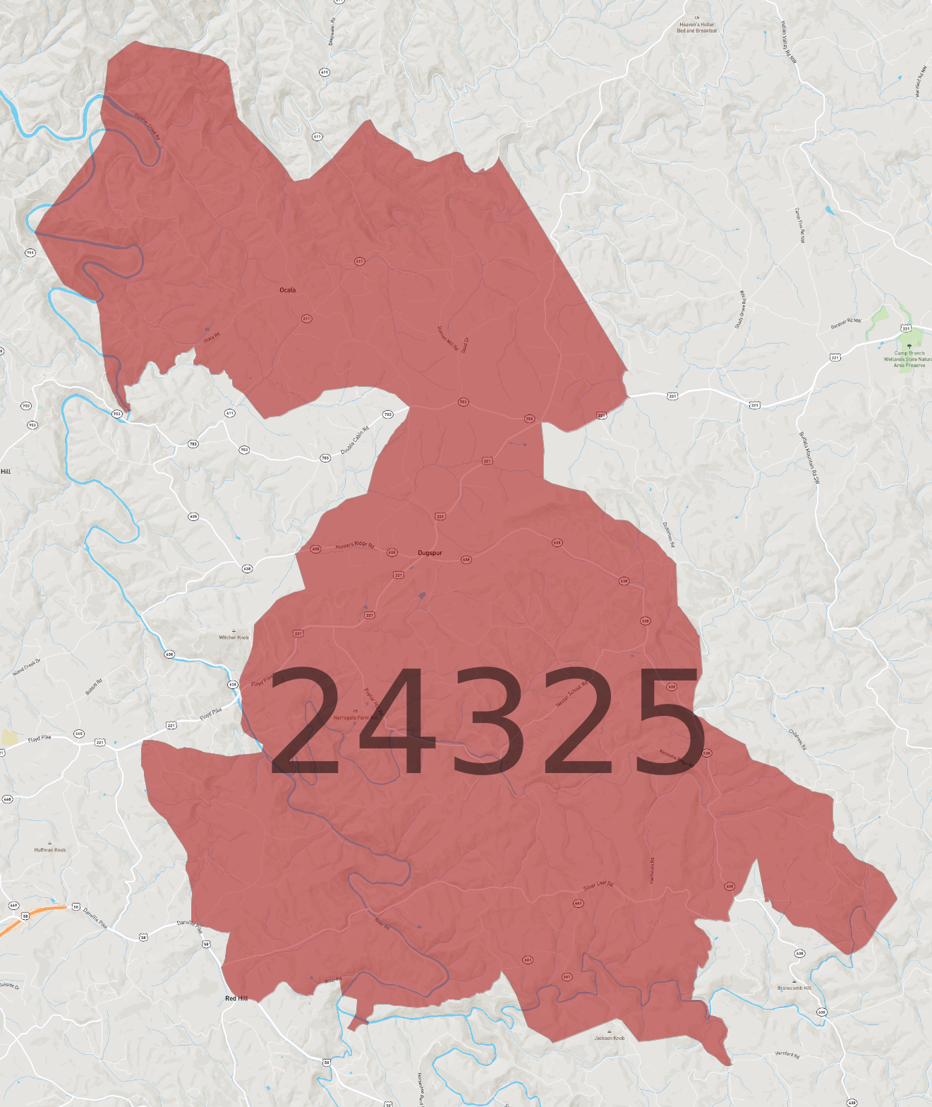 Zip Code 24325 - AtlasBig.com