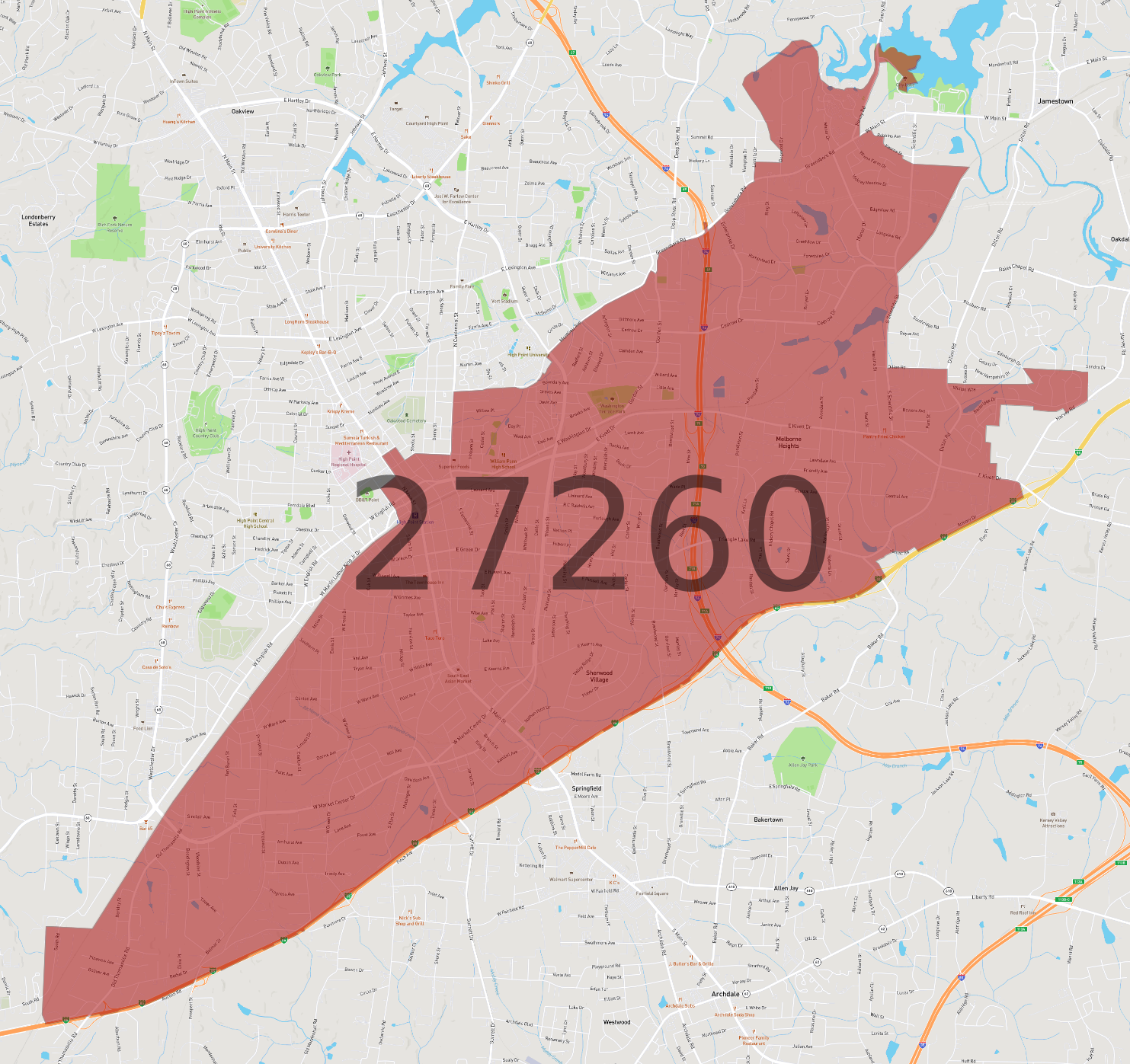 Zip code 27260