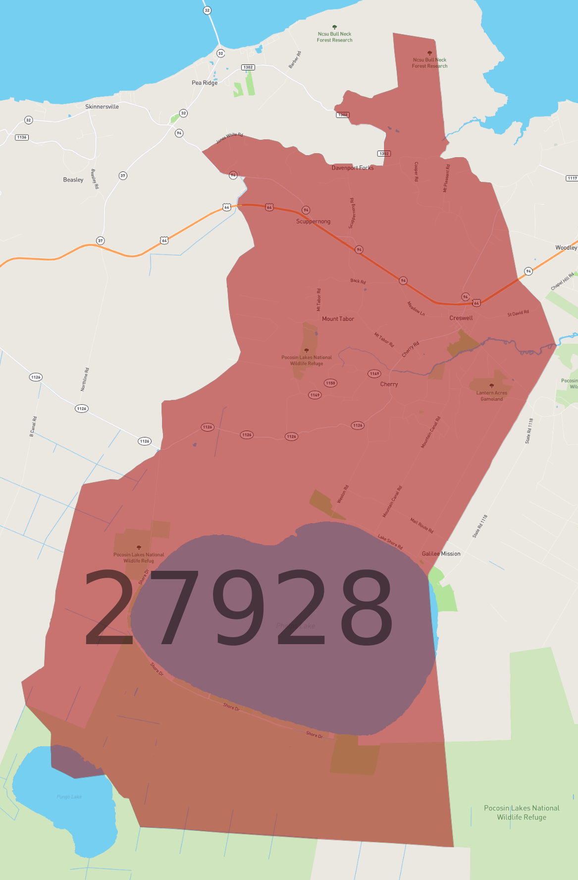 Zip code 27928