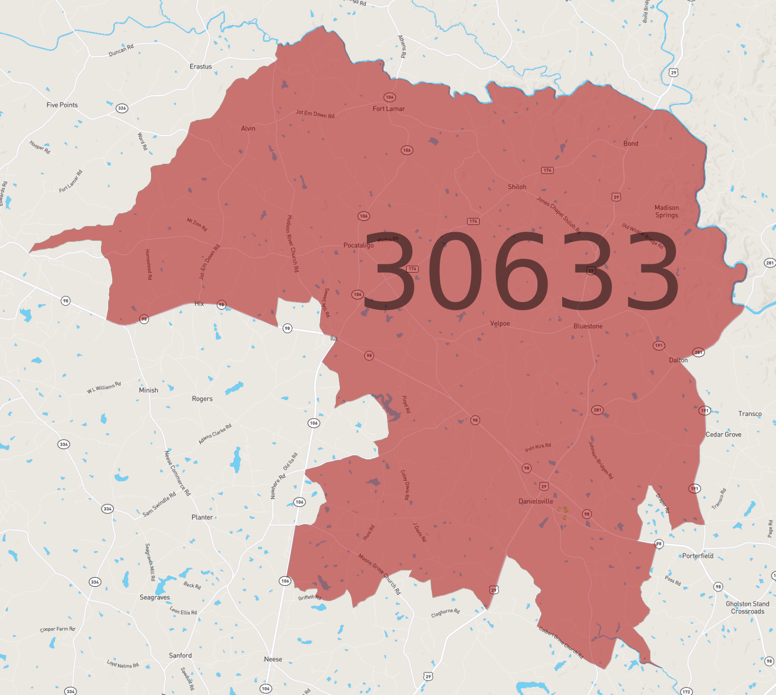 Zip Code 30633