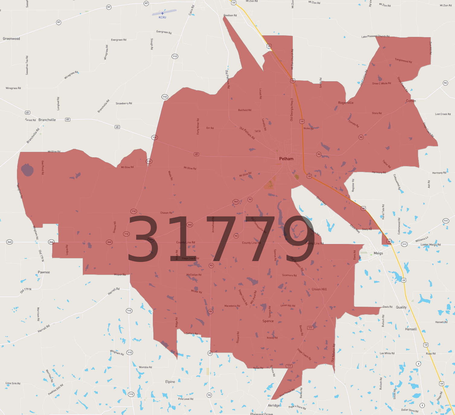 A。 31779 ZIP Code - United States