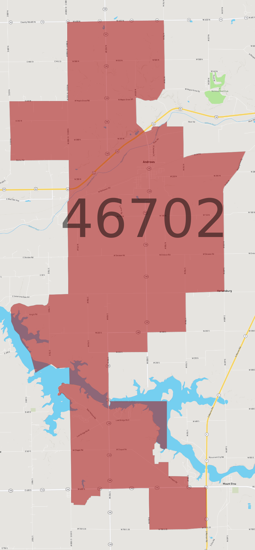 Zip Code 46702