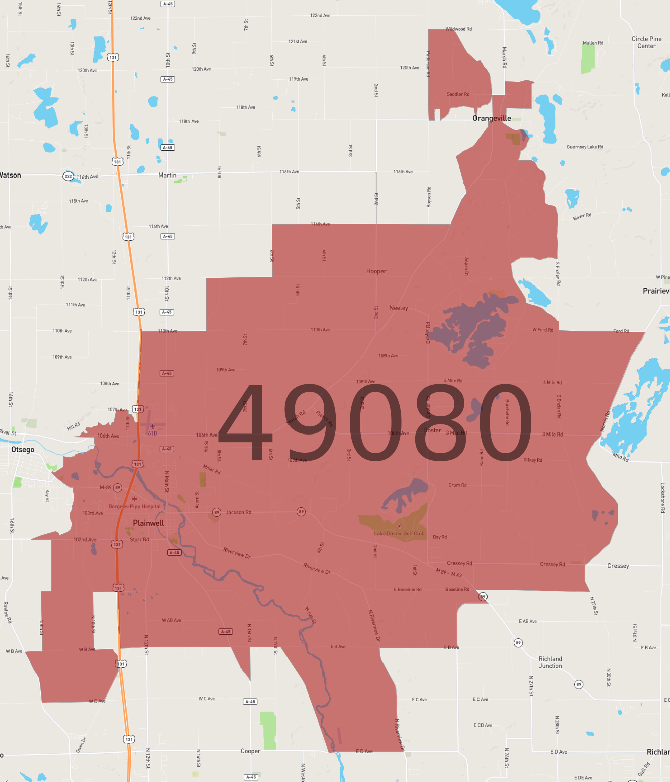 Zip Code 49080
