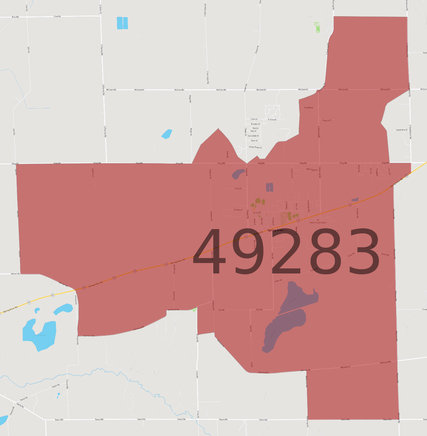 Zip Code 49283