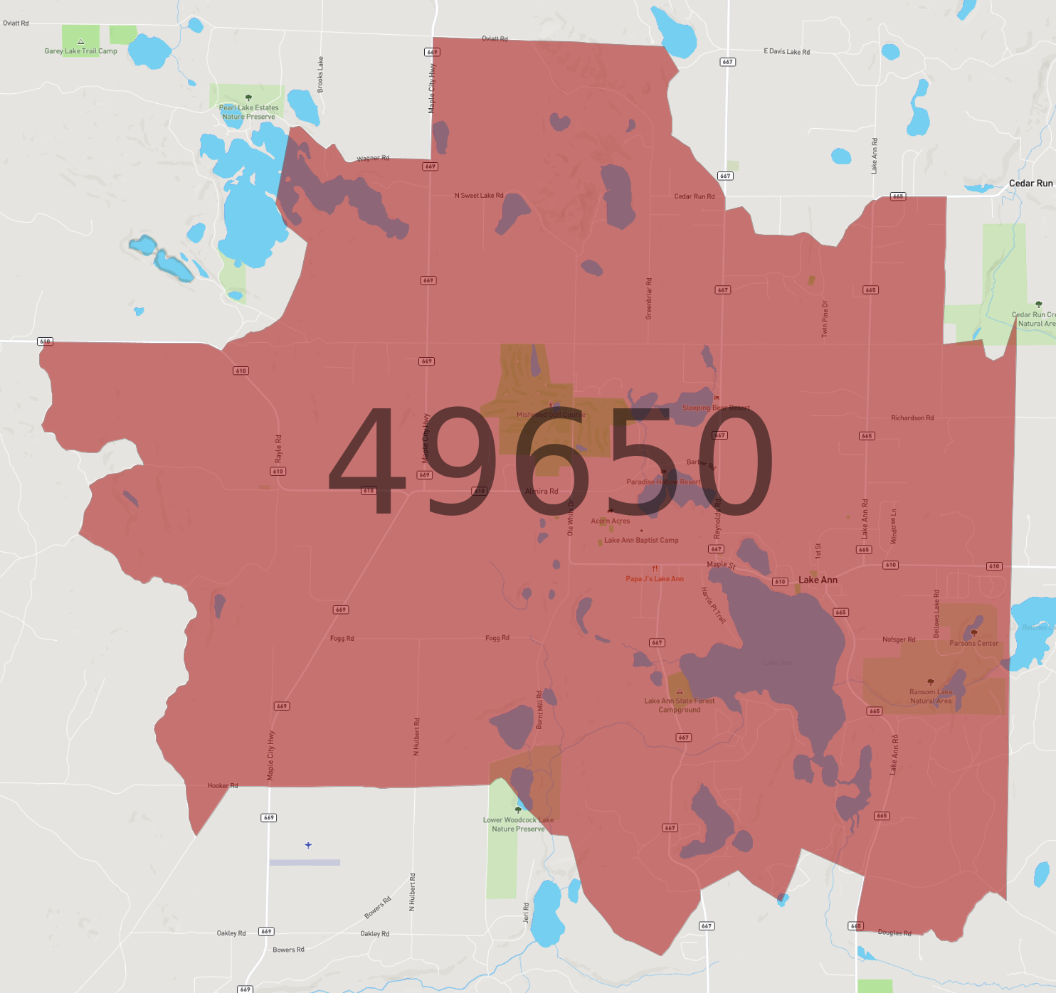 Zip Code 49650
