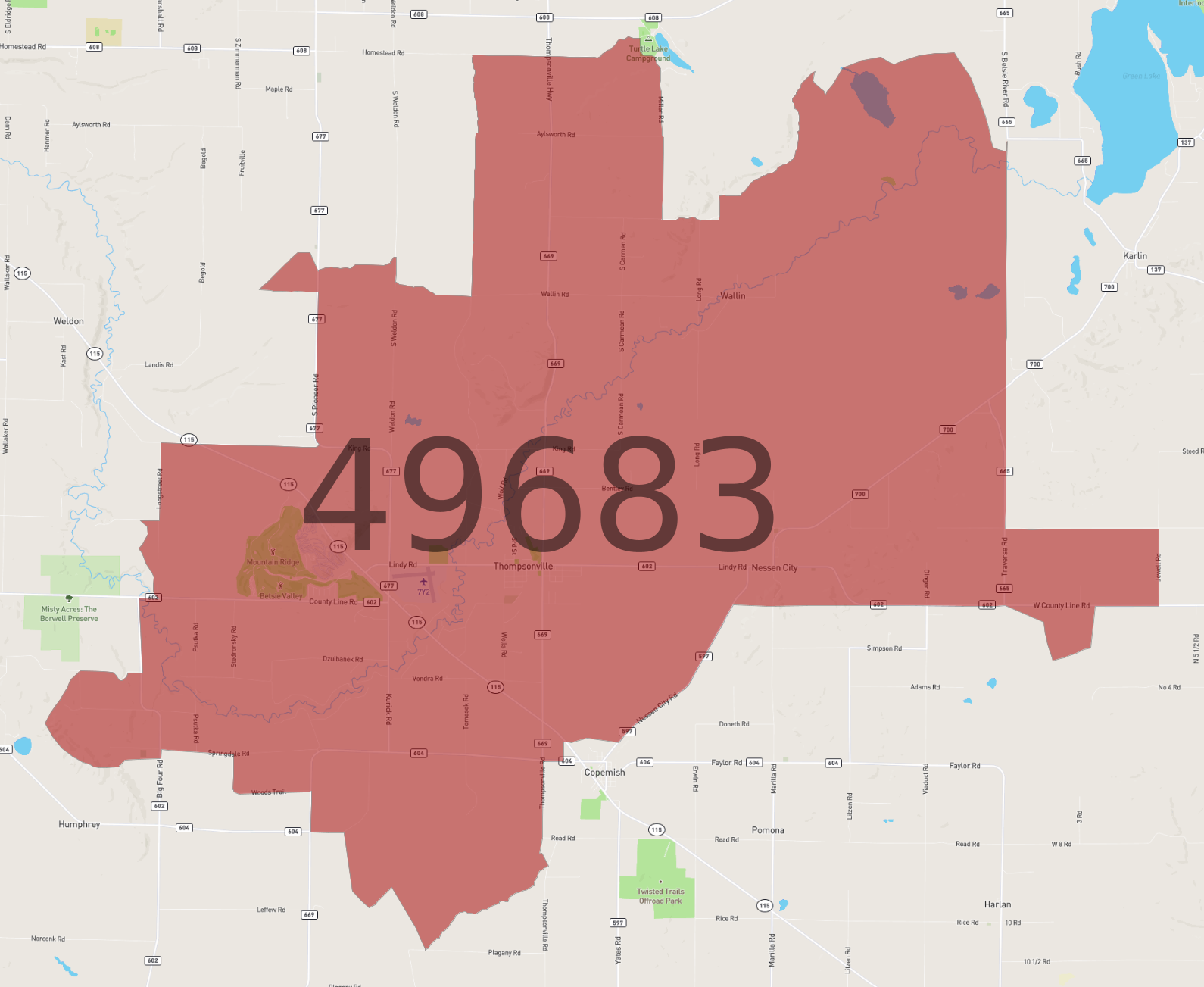 Zip Code 49683