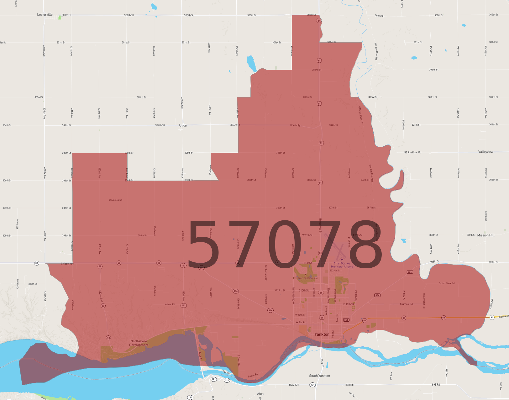 Zip Code 57078