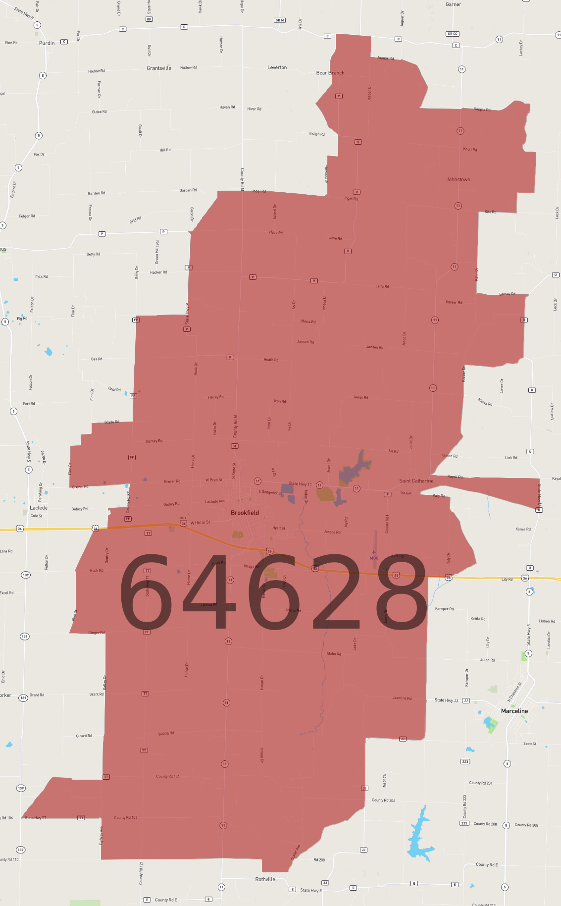 Zip Code 64628